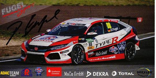 Dominik Fugel  Auto Motorsport  Autogrammkarte  original signiert 