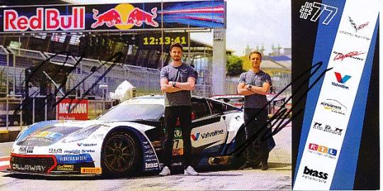 Jeffrey Schmidt & Marvin Kirchhöfer  Auto Motorsport  Autogrammkarte  original signiert 