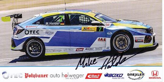 Mike Halder  Auto Motorsport  Autogrammkarte  original signiert 