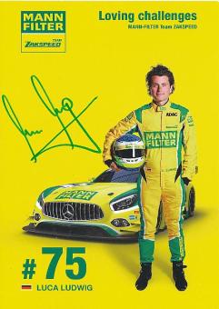 Luca Ludwig  Mercedes  Auto Motorsport  Autogrammkarte  original signiert 