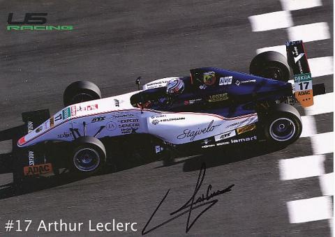 Arthur Leclerc   Auto Motorsport  Autogrammkarte  original signiert 