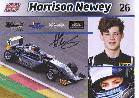 Harrison Newey  Auto Motorsport  Autogrammkarte  original signiert 