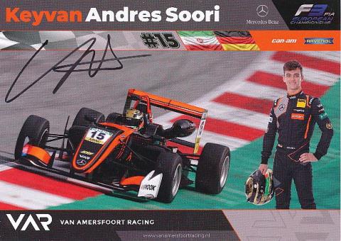 Keyan Andres Soori  Auto Motorsport  Autogrammkarte  original signiert 
