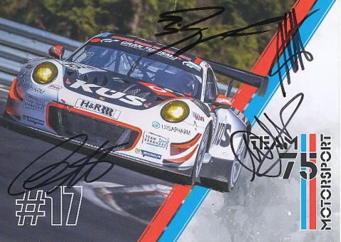 Team 75 Bernhard  Porsche  Auto Motorsport  Autogrammkarte  original signiert 