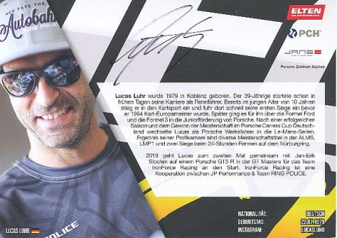 Lucas Luhr   Porsche  Auto Motorsport  Autogrammkarte  original signiert 