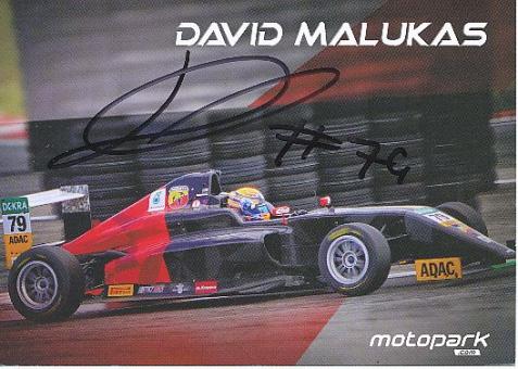 David Malukas   Motopark  Auto Motorsport  Autogrammkarte  original signiert 