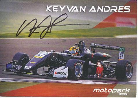 Keyvan Andres   Motopark  Auto Motorsport  Autogrammkarte  original signiert 