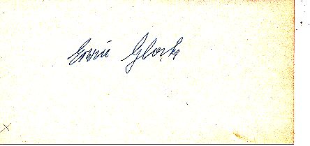 Erwin Glock † 1993  Schießen Autogramm Blatt  original signiert 