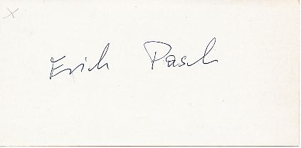 Erich Pasch  Kanu   Rudern Autogramm Blatt  original signiert 