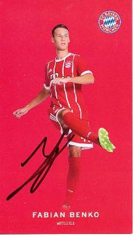 Fabian Benko  FC Bayern München 2017/2018   Fußball Autogrammkarte  original signiert 