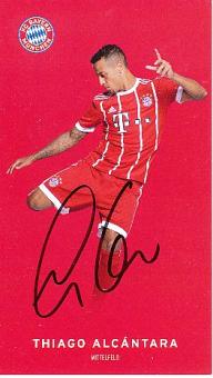 Thiago Alcantara  FC Bayern München 2017/2018   Fußball Autogrammkarte  original signiert 