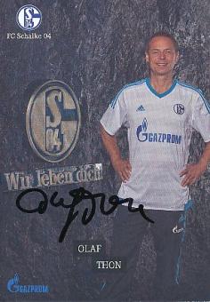 Olaf Thon  FC Schalke 04 Traditionsteam  Fußball Autogrammkarte  original signiert 