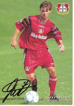 Jan Heintze  1996/1997  Bayer 04 Leverkusen  Fußball Autogrammkarte original signiert 