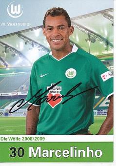 Marcelinho  2008/2009  VFL Wolfsburg  Fußball Autogrammkarte original signiert 