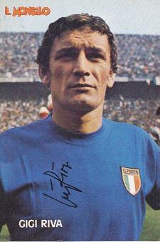 Luigi „Gigi“ Riva  Italien  WM 1970  Fußball Autogrammkarte original signiert 