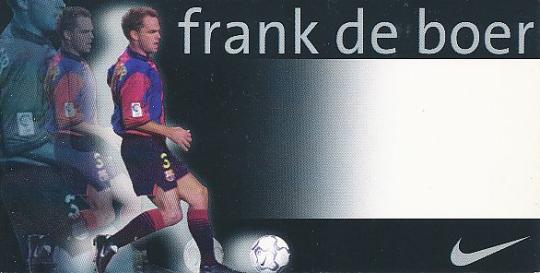 Frank de Boer  FC Barcelona  Fußball Autogrammkarte 