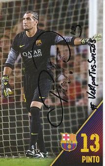 Jose Manuel Pinto  FC Barcelona  Fußball Autogrammkarte original signiert 