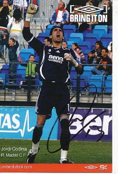 Jordi Codina Rodríguez   Real Madrid  Fußball Autogrammkarte original signiert 