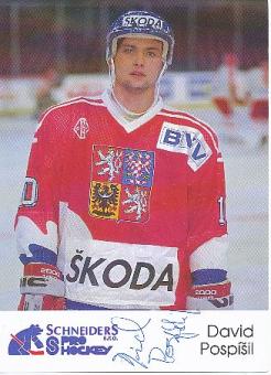David Pospisil  Tschechien  Eishockey Autogrammkarte  original signiert 