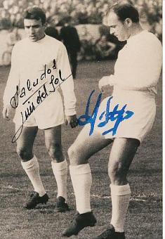 Luis del Sol † 2021 & Alfredo Di Stefano † 2014   Real Madrid  Fußball Autogramm Foto original signiert 