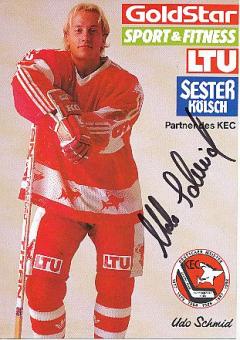 Udo Schmid   KEC  Kölner EC   Eishockey Autogrammkarte  original signiertr 