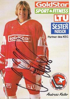Andres Keiler  KEC  Kölner EC   Eishockey Autogrammkarte  original signiertr 