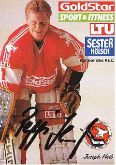 Joseph Heiß   KEC  Kölner EC   Eishockey Autogrammkarte  original signiertr 