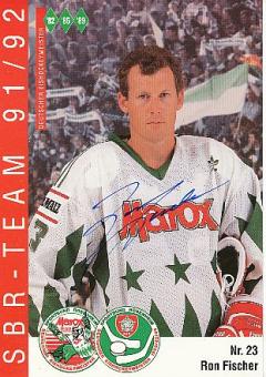 Ron Fischer  1991/92  SB Rosenheim   Eishockey Autogrammkarte  original signiert 
