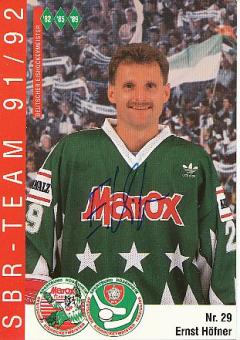 Ernst Höfner  1991/92  SB Rosenheim   Eishockey Autogrammkarte  original signiert 