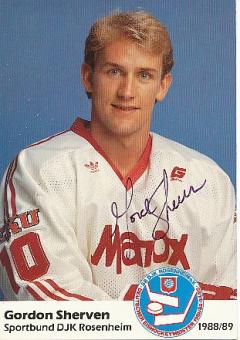Gordon Sherven  1988/89   SB Rosenheim   Eishockey Autogrammkarte  original signiert 