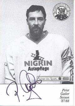 Peter Gailer  1987/88  Mannheimer ERC   Eishockey Autogrammkarte  original signiert 
