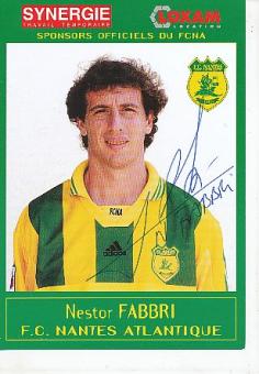 Nestor Fabbri  FC Nantes  Argentinien   Fußball Autogrammkarte original signiert 