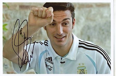 Lionel Scaloni    Argentinien Trainer Weltmeister WM 2022  Fußball  Autogramm Foto  original signiert 