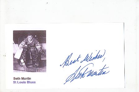 Seth Martin † 2014  Kanada Weltmeister WM 1961  Eishockey  Autogramm Karte  original signiert 