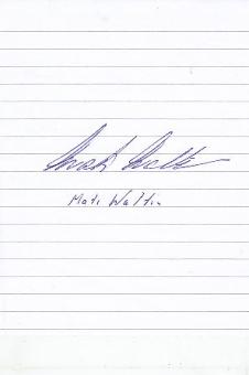 Mats Waltin   Schweden  Eishockey  Autogramm Blatt  original signiert 