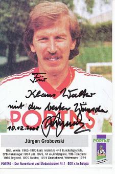 Jürgen Grabowski † 2022  DFB   Portas  Fußball Autogrammkarte  original signiert 