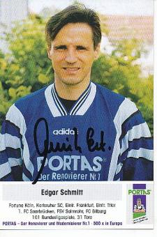 Edgar Schmitt   Portas  Fußball Autogrammkarte  original signiert 
