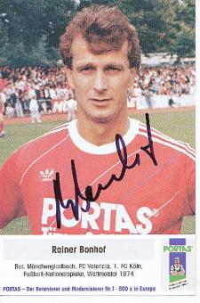 Rainer Bonhof  DFB   Portas  Fußball Autogrammkarte  original signiert 