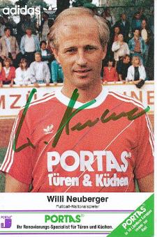 Willi Neuberger  DFB   Portas  Fußball Autogrammkarte  original signiert 