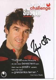 Karl Heinz Riedle   DFB  Uhlsport  Fußball Sponsoren Autogrammkarte original signiert 