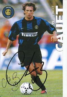 Benoit Cauet   Inter Mailand   Fußball Autogrammkarte original signiert 