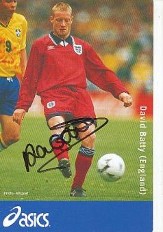 David Batty   England  Fußball Autogrammkarte original signiert 