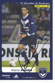 Marco Caneira   Girondins Bordeaux  Fußball Autogrammkarte original signiert 