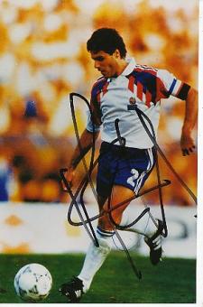 Manuel Amoros  Frankreich   Fußball Autogramm Foto original signiert 