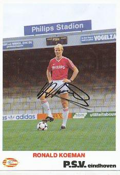Ronald Koeman  PSV Eindhoven  Fußball Autogrammkarte original signiert 