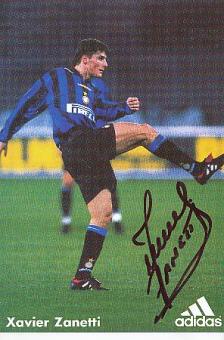 Javier Zanetti   Inter Mailand   Fußball Autogrammkarte original signiert 