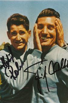 Helmut Rahn † 2003 & Fritz Walter † 2002 DFB Weltmeister WM 1954  Fußball Autogramm Foto original signiert 