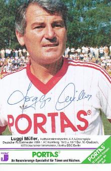 Luggi Müller † 2021  DFB  Portas  Fußball Autogrammkarte original signiert 