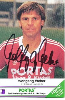 Wolfgang Weber  DFB  Portas  Fußball Autogrammkarte original signiert 