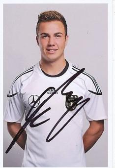 Mario Götze  DFB Weltmeister WM 2014  Fußball Autogramm Foto original signiert 